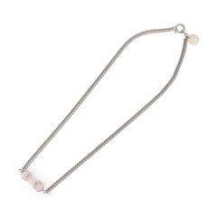 Kali Crystal Necklace Polished Silver