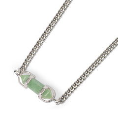 Kali Crystal Necklace Polished Silver