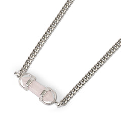 Kali Crystal Necklace Polished Silver