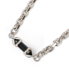 Alchemy Crystal Choker Polished Silver