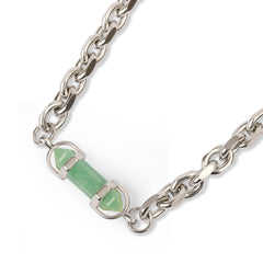 Alchemy Crystal Choker Polished Silver