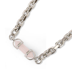 Alchemy Crystal Choker Polished Silver