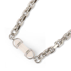 Alchemy Crystal Choker Polished Silver